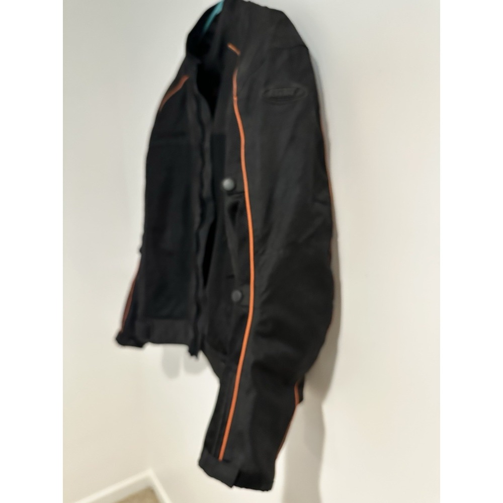 Custom Bilt Men XL Black Motorcycle Jacket Biker Moto Racing Padded Y2K - Picture 7 of 14